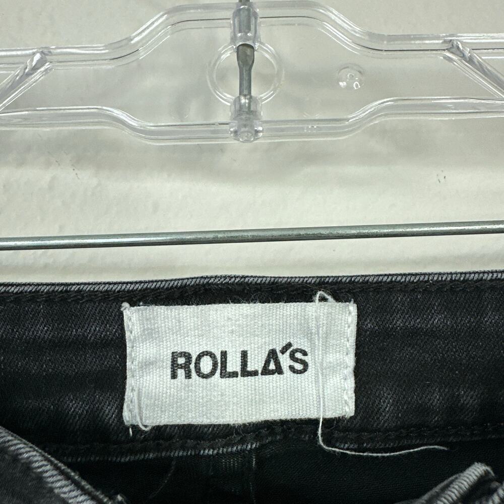 ROLLA'S Westcoast Ankle Skinny Jean Mid Rise Dusty Black Wash Distressed Size 26 - Picture 5 of 12